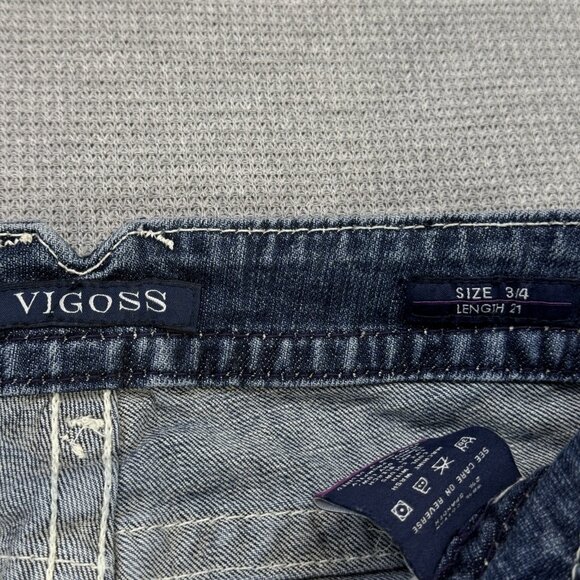 Vigoss Womens Blue Denim The New York Capri Jeans Low Rise Size 3/4 Length 21 - Picture 8 of 14